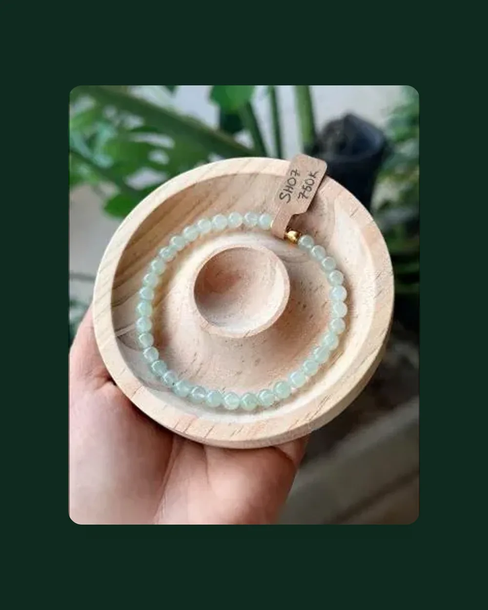 Vòng phỉ thúy Nếp băng phớt táo, nền jade, mã SH07
